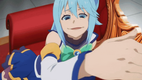 ayayayyy giphygifmaker aqua konosuba GIF