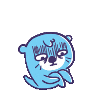 ottersmile fun animation smile alone Sticker