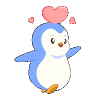 In Love Hearts Sticker by Pudgy Penguins