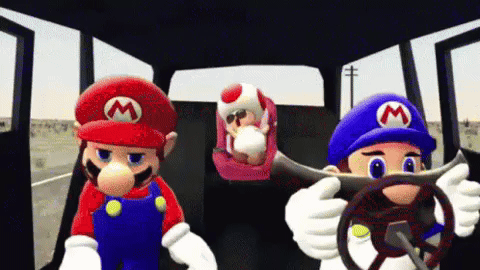 TT5MTM mario road trip smg4 smg4 mario GIF