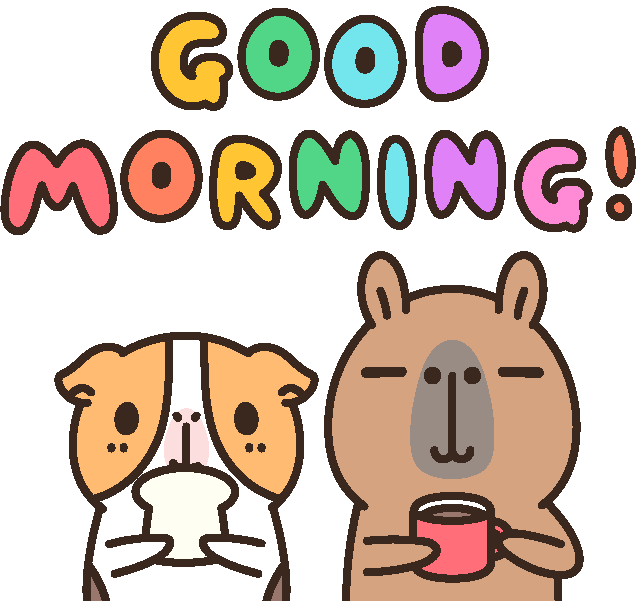 Good Morning Coffee Sticker