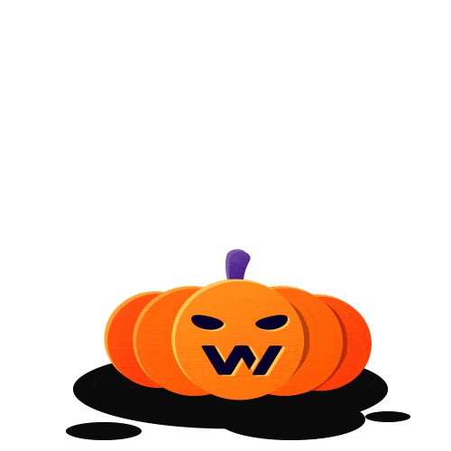 WEBQAM giphyupload halloween horror orange Sticker
