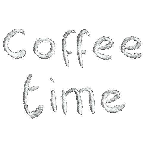 giphyupload coffee white time handwrite Sticker