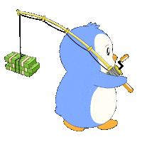 Money Penguin Sticker by Pudgy Penguins