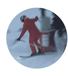 onedgeinspiration jump ski freeride on edge Sticker