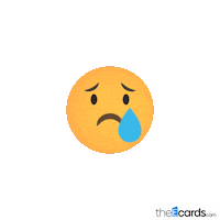 Sad Miss You Sticker by TheEcards.com