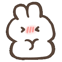 Bunny Blush Sticker by ChuChu X BoBo