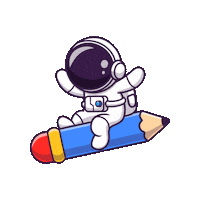 aturmadoastro astronaut astro educacao lapis Sticker