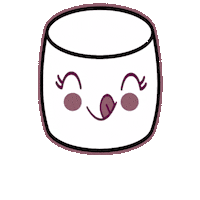 Marshmallow Sticker by The Sparkling Sugar Studio