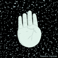 veronicasalazar illustration space hand colors GIF