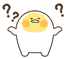 Confused Egg Sticker by Kcomics