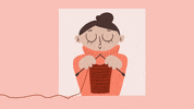 oioliv pink homemade knitting scarf GIF