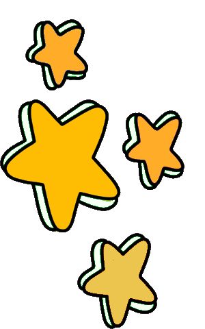 Yellow Star Sticker by Poppy Deyes
