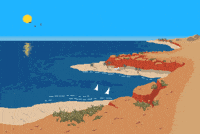 victorbasso pixel pixelart pixel art praia GIF