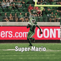 Super Mario Football GIF by Saskatchewan Roughriders