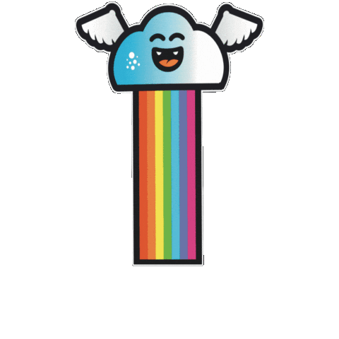 Happy Rainbow Sticker by TheTatuTribe