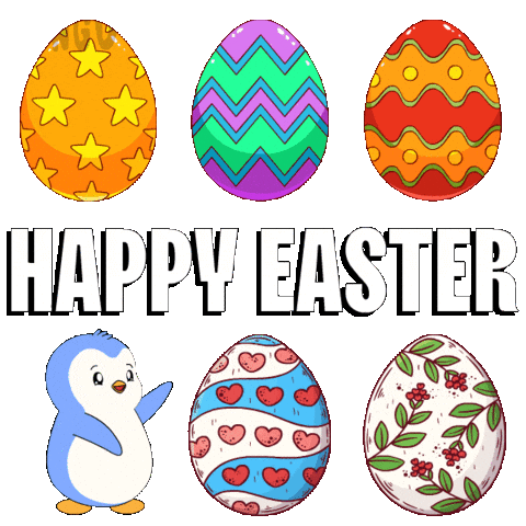 Easter Eggs Penguin Sticker by Pudgy Penguins