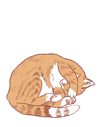 Tired Cat Sticker by molehill