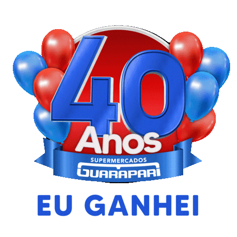 Aniversario 40 Anos Sticker by Guarapari Store
