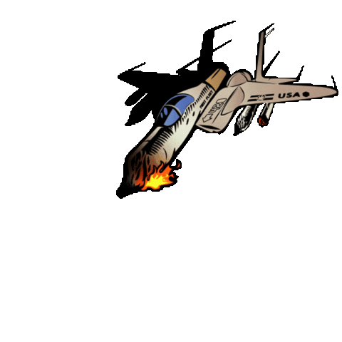 mindrightmi giphyupload smoke weed plane Sticker