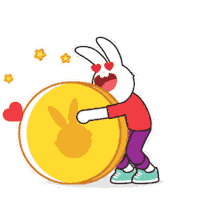 money bunny Sticker