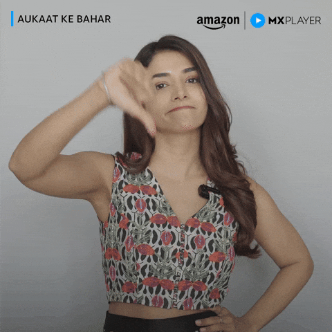 Thumbs Down GIF by Amazon MX Player