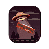 Bus Aliens Sticker by UC Davis