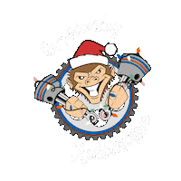 Gmonkeytt christmas automotive mechanic trinichristmas Sticker