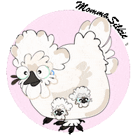 Chickens_gang love family mom chickens Sticker