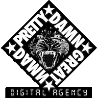 lion tiger Sticker by PRETTYDAMNGREAT