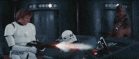 han solo writing GIF