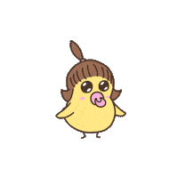 chaknums kawaii baby chick pacifier Sticker