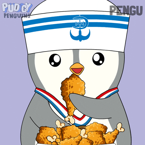 Hungry Fried Chicken GIF by Pudgy Penguins