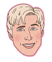Ryan Gosling Illustration Sticker by chiara