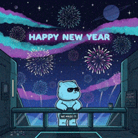 Happy New Year Party GIF by Kanpai Pandas