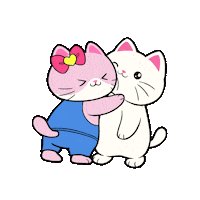 I Love You Hearts Sticker by Silly Kitties