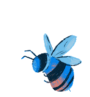 Bee Sticker by vicente nirō