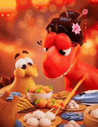 Chinese New Year Celebration GIF by Claynosaurz