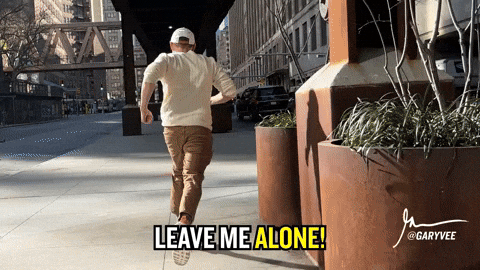 Leave Me Alone Running GIF by GaryVee