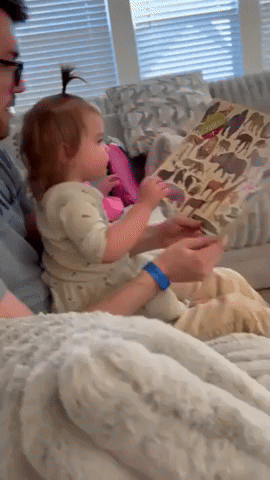 Baby Girl Is Definitely 'All Done' With Dad's Name-the-Animals Game