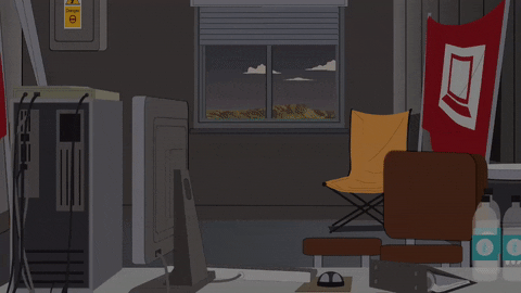 computer sneaking in GIF by South Park 