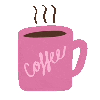emilyzigo pink coffee drink morning Sticker