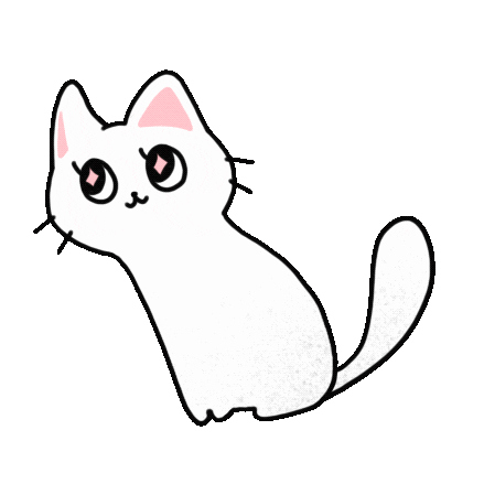 Adopt White Cat Sticker by maddy cha