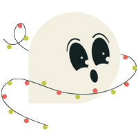Pizza Ghost Sticker by Stem Ciders