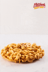 Hungry Funnel Cake GIF by Fletcher’s Corny Dogs