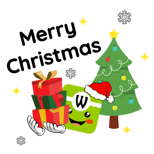Merry Christmas Sticker by Wakuliner