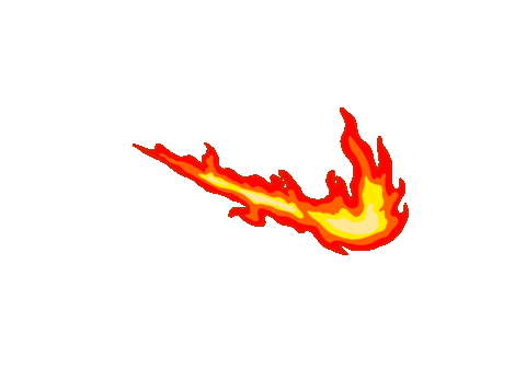 Fire Swoosh Sticker
