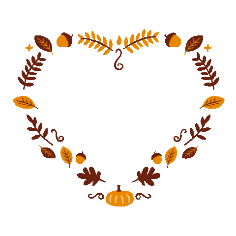 Fall Season Heart Sticker by Jessica Lau