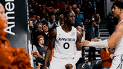Happy College Basketball GIF by Xavier Men's Basketball