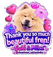 Chow Chow Thank You Sticker